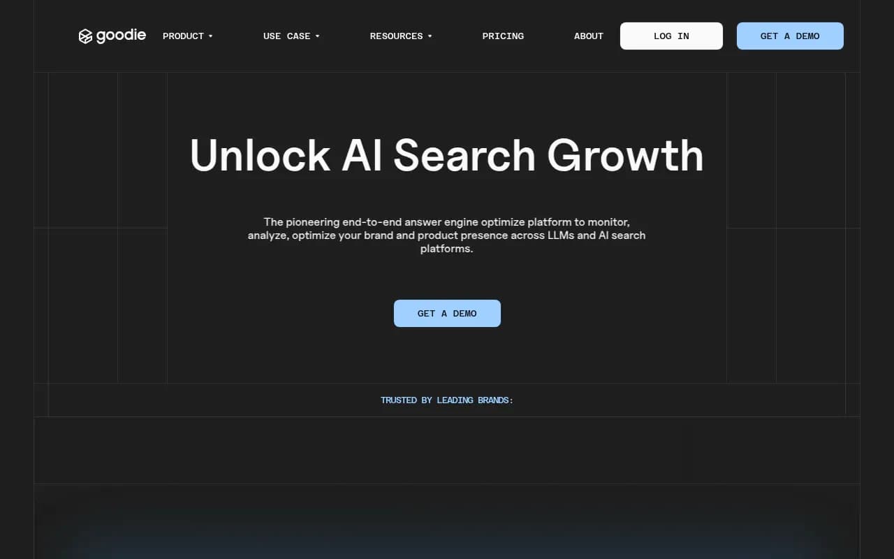 Screenshot of Goodie website