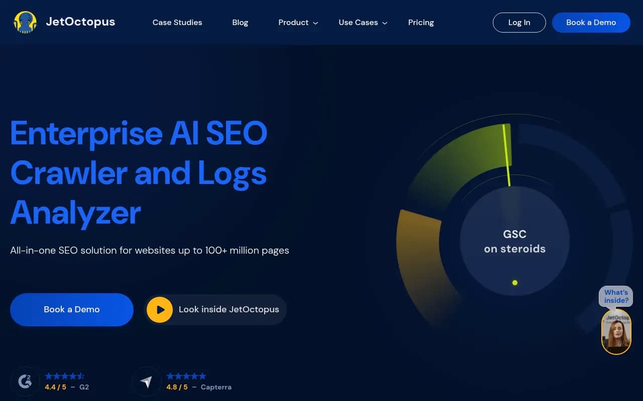 Screenshot of JetOctopus website