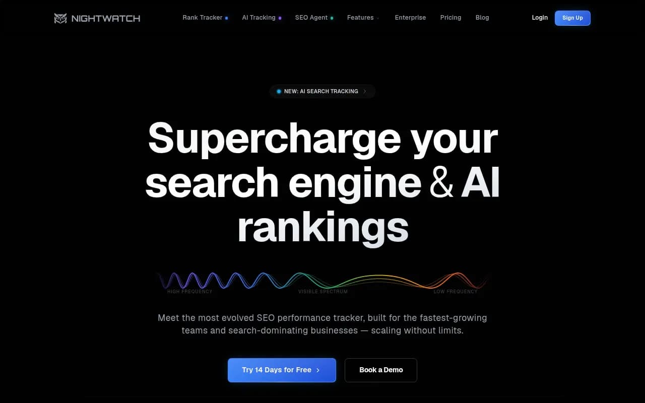 Screenshot of Nightwatch website