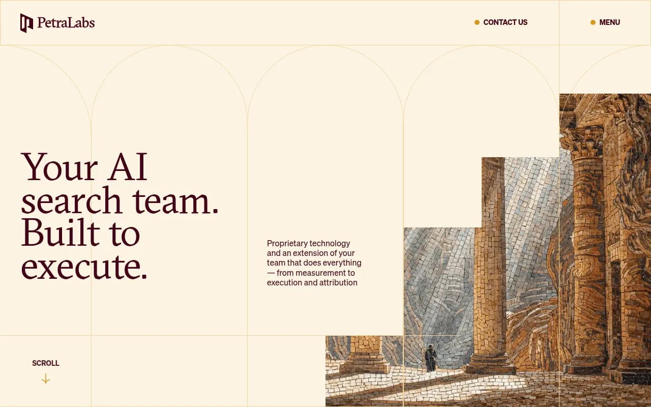 Screenshot of Petra Labs website