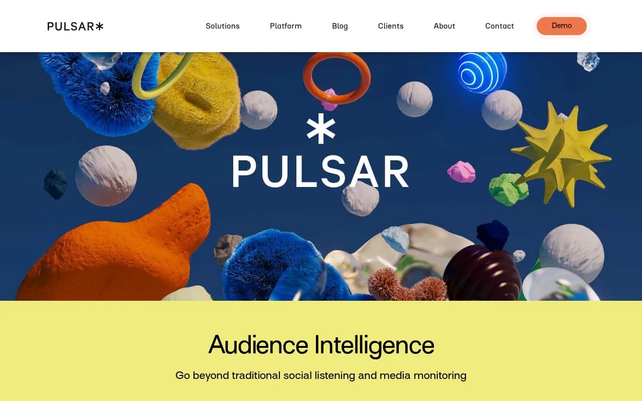 Screenshot of Pulsar website