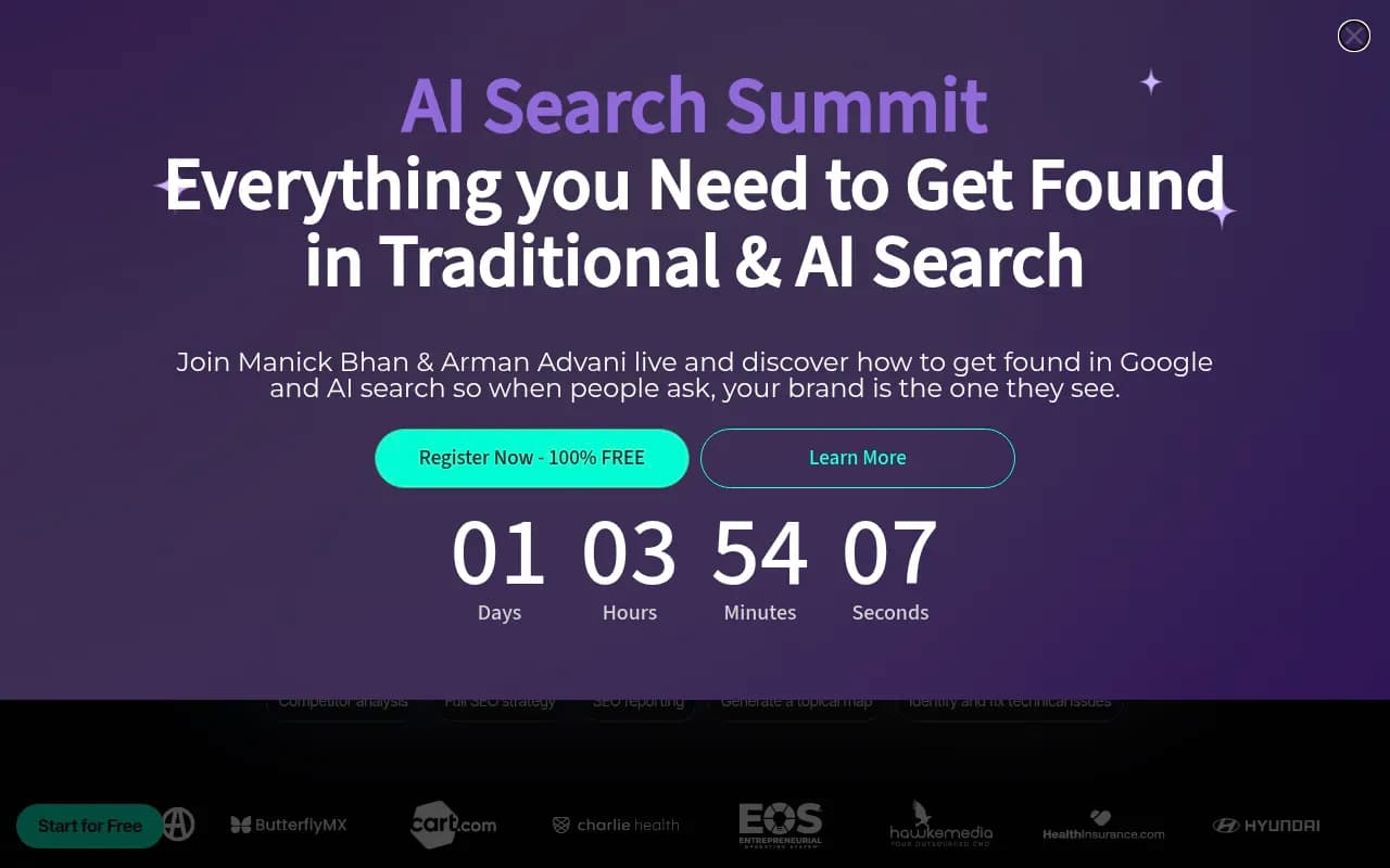 Screenshot of SearchAtlas LLM Visibility website