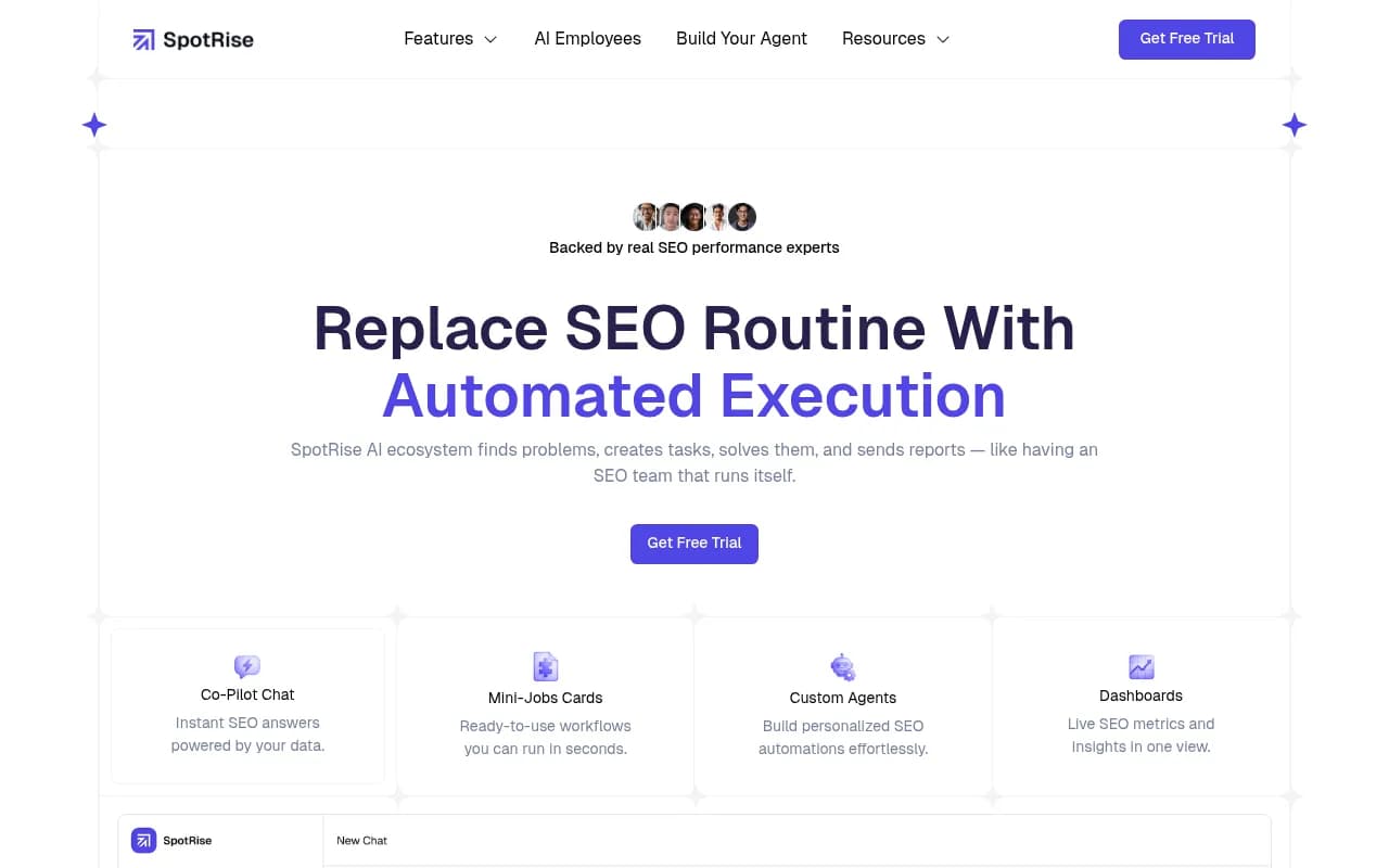 Screenshot of Spotrise website