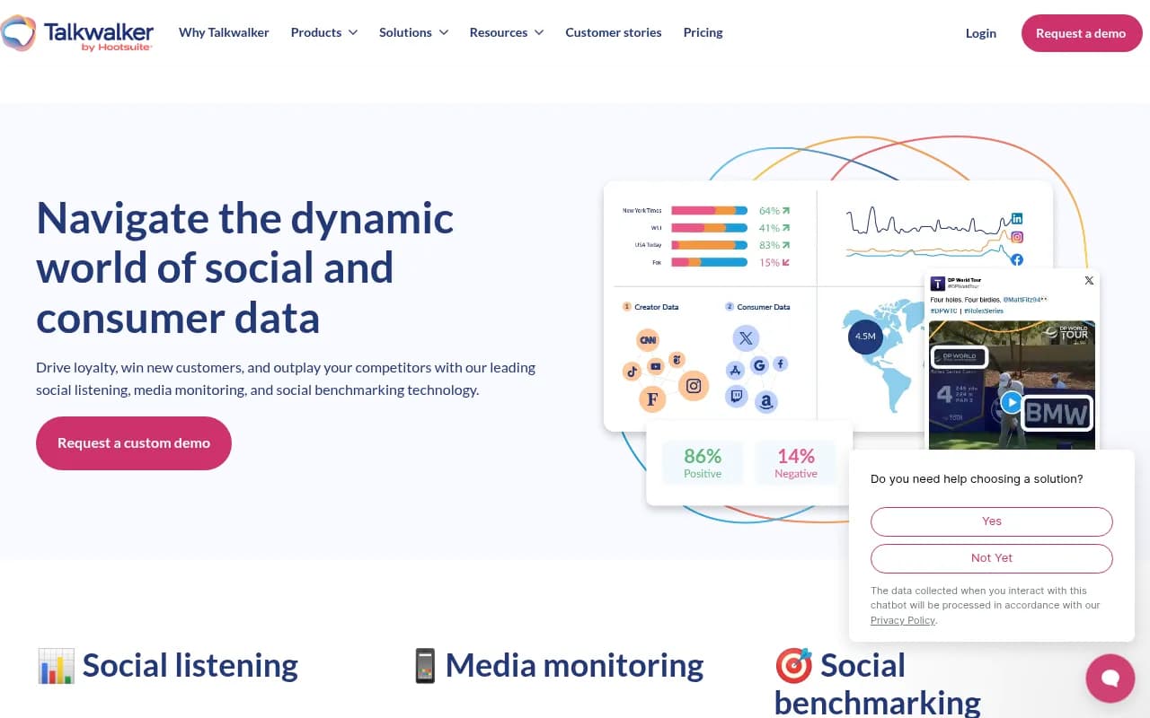 Screenshot of Talkwalker website
