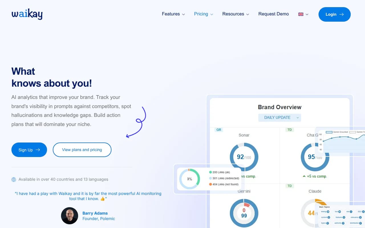 Screenshot of Waikay