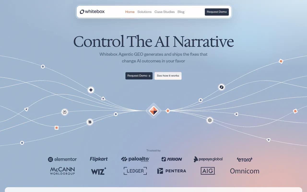 Screenshot of Whitebox website