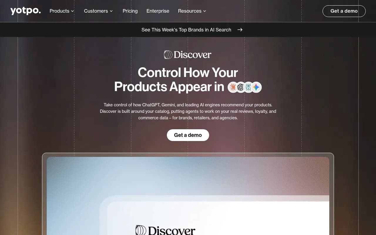 Screenshot of Yotpo Discover